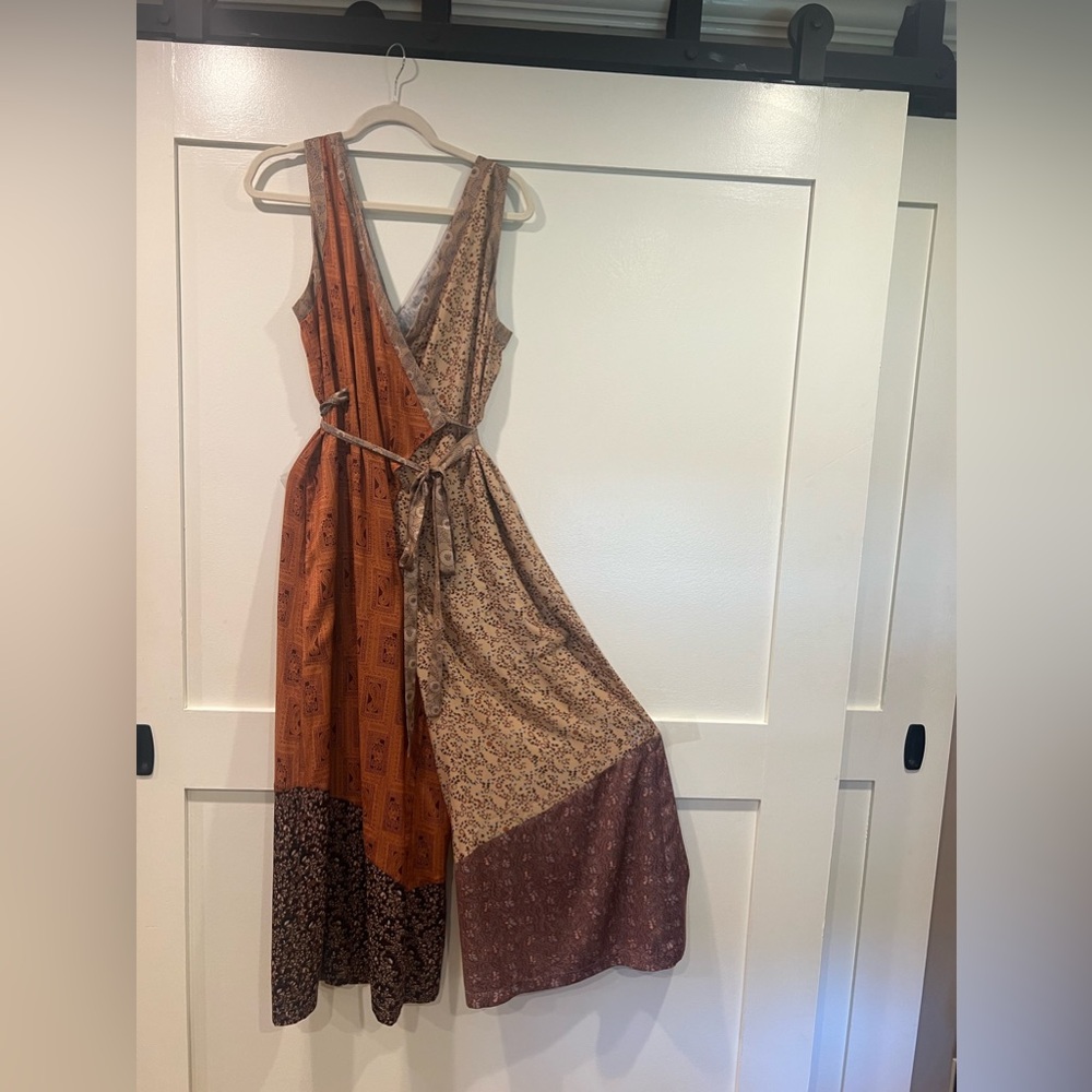 Anthropologie (brand: Tiny) wide-leg jumpsuit.